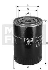 Ölfilter Mann Hummel - W 1372/1 passend zu ATLAS COPCO