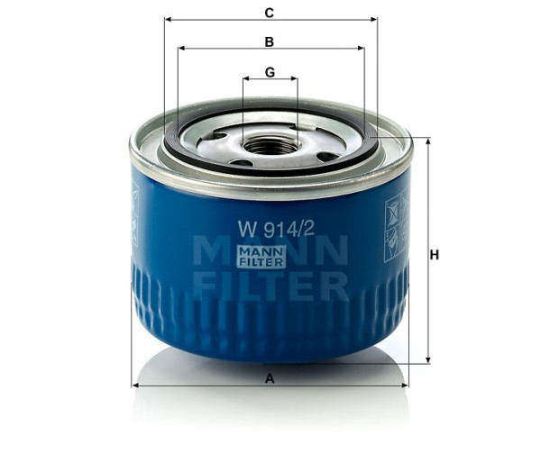 Ölfilter Mann Hummel - W 914/2 - Ölfilter