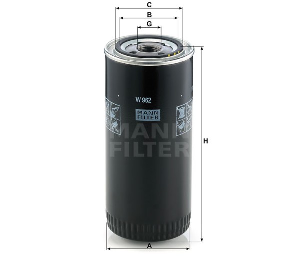 Ölfilter Mann Hummel - W 962 - Ölfilter