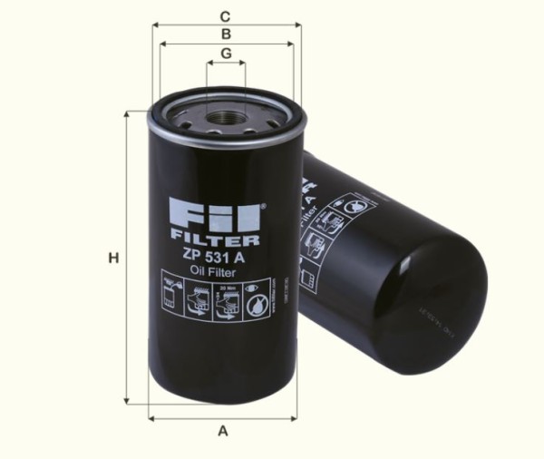 Ölfilter Fil Filter - ZP531A - Ölfilter