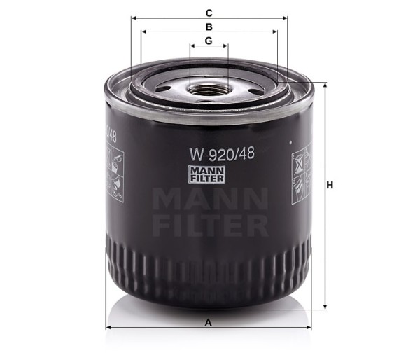 Ölfilter Mann Hummel - W 920/48 passend zu IVECO