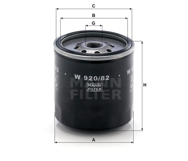 Ölfilter Mann Hummel - W 920/82 - Ölfilter