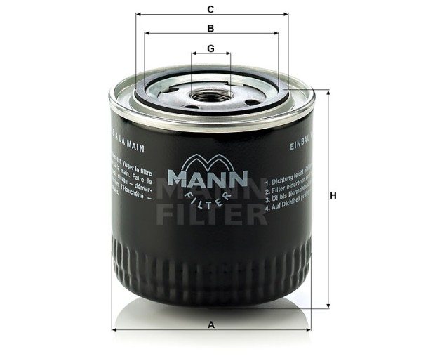 Ölfilter Mann Hummel - W 920/17 passend zu JOHN DEERE