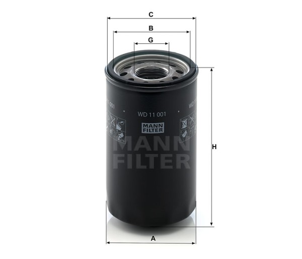 Ölfilter Mann Hummel - WD 11 001 - Ölfilter