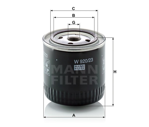 Ölfilter Mann Hummel - W 920/23 passend zu IVECO