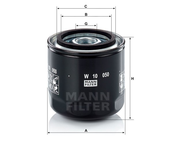 Ölfilter Mann Hummel - W 10 050 - Ölfilter