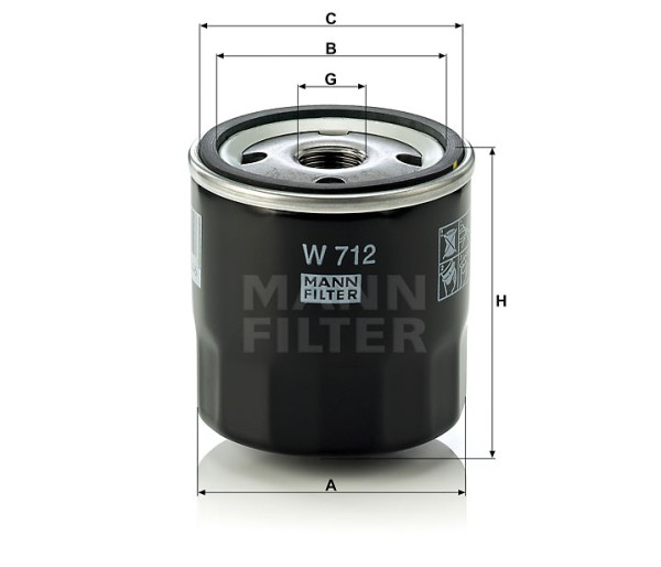 Ölfilter Mann Hummel - W 712 - Ölfilter