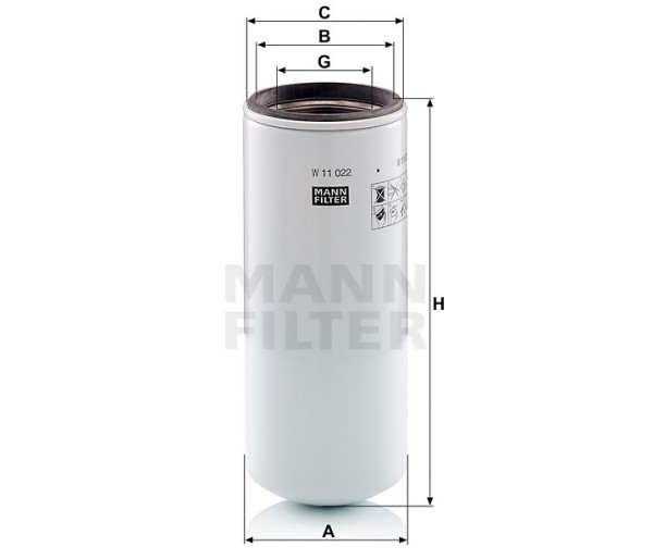 Ölfilter Mann Hummel - W 11 022 - Ölfilter