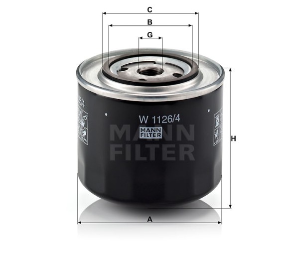 Ölfilter Mann Hummel - W 1126 - Ölfilter